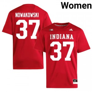 #37 Riley Nowakowski IU Crimson Jersey | Classic Embroidery Women Player Football Gear 82343835