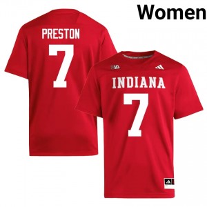 Top-Tier Shazz Preston #7 IU Crimson Jersey | Women University Football Embroidery Fan Gear 91875656