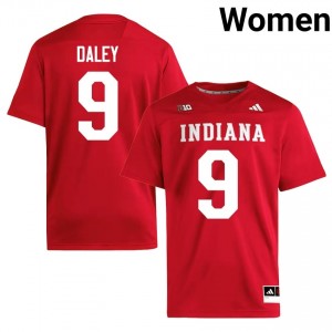 Crimson Stephen Daley #9 IU Hoosiers Jersey | Women High School Football Limited Embroidery 43064697