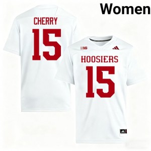Tyler Cherry #15 Indiana Jersey | Gameday White College Football Women Stitch 44690381