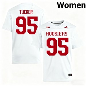 Elite Thread Tyrique Tucker #95 Indiana White Jersey | Women University Football Stitch Fan Gear 32189769