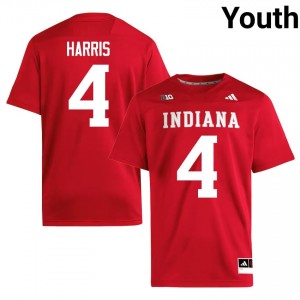 Durable A.J. Harris #4 Hoosiers Crimson Jersey | Youth University Football Swen Fan Gear 87458329