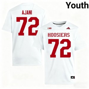 Officially Licensed Adedamola Ajani #72 Hoosiers White Jersey | Youth University Football Stitched Fan Gear 59319070