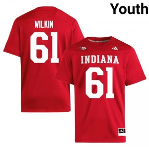 Top-Tier Baylor Wilkin #61 IU Crimson Jersey | Youth University Football Swen Fan Gear 11504106