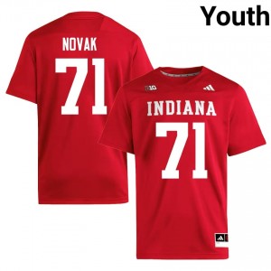Crimson Ben Novak #71 Hoosiers Jersey | Youth High School Football Fresh Swen 45084580