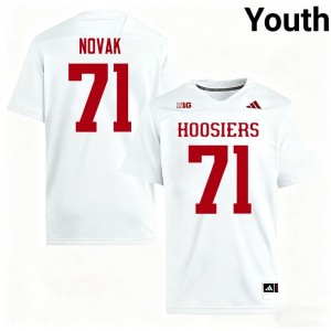 #71 Ben Novak Indiana Hoosiers White Jersey | Alumni Stitched Youth Player Football Gear 19700122
