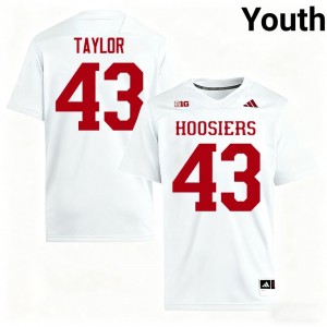 Bryce Taylor #43 IU Hoosiers Jersey | Iconic White College Football Youth Stitched 84801296