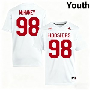 Officially Licensed Cam McHaney #98 IU Hoosiers White Jersey | Youth University Football Stitched Fan Gear 99590881