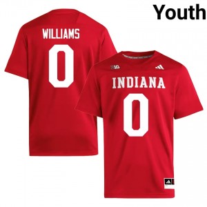 IU Hoosiers Carson Williams #0 Crimson Jersey | Essential Swen NCAA Football Youth Apparel 79641680