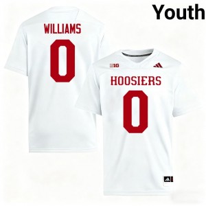 Carson Williams #0 Hoosiers Jersey | Iconic White College Football Youth Stitched 56616930