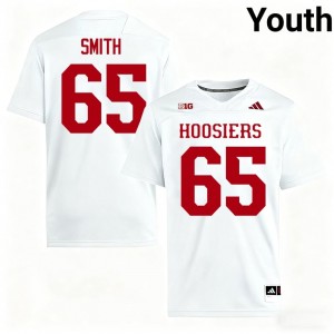 Indiana Carter Smith #65 White Jersey | Genuine Stitched NCAA Football Youth Apparel 88579695