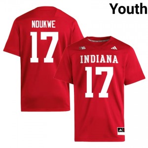 Durable Daniel Ndukwe #17 Indiana Hoosiers Crimson Jersey | Youth University Football Swen Fan Gear 75692796