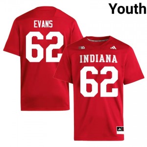 Drew Evans #62 Hoosiers Jersey | Exclusive Crimson College Football Youth Swen 43621239