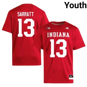 Elijah Sarratt #13 Indiana Hoosiers Jersey | Exclusive Crimson College Football Youth Swen 56568820