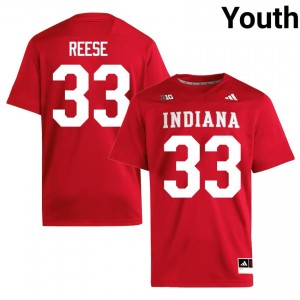 Durable Garrett Reese #33 Hoosiers Crimson Jersey | Youth University Football Swen Fan Gear 14868689