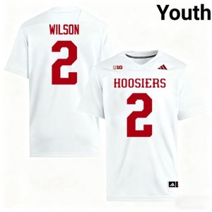Indiana Grant Wilson #2 White Jersey | Genuine Stitched NCAA Football Youth Apparel 89256553