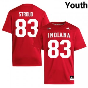 Hunter Stroud #83 Indiana Hoosiers Jersey | Exclusive Crimson College Football Youth Swen 64934401