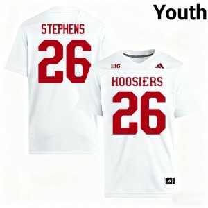 Indiana Iosua Stephens #26 White Jersey | Genuine Stitched NCAA Football Youth Apparel 46383284