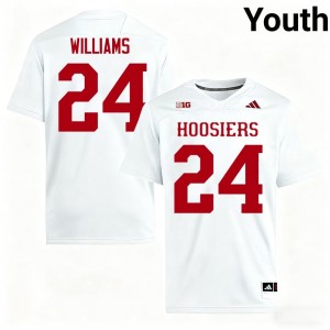 White Ja'Dyn Williams #24 IU Hoosiers Jersey | Youth High School Football Licensed Stitched 54147241
