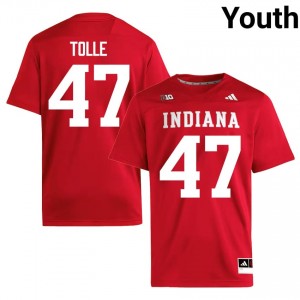 Hoosiers Jackson Tolle #47 Crimson Jersey | Premium Swen NCAA Football Youth Apparel 88477858