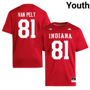 #81 Jaidon Van Pelt IU Crimson Jersey | Classic Swen Youth Player Football Gear 49506640