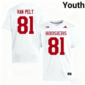 IU Hoosiers Jaidon Van Pelt #81 White Jersey | Pro Cut Stitched NCAA Football Youth Apparel 95410174