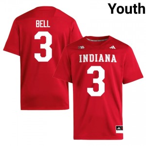 Crimson Jaylen Bell #3 IU Jersey | Youth High School Football Limited Swen 82057323