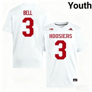 #3 Jaylen Bell IU Hoosiers White Jersey | Authentic Stitched Youth Player Football Gear 54213906
