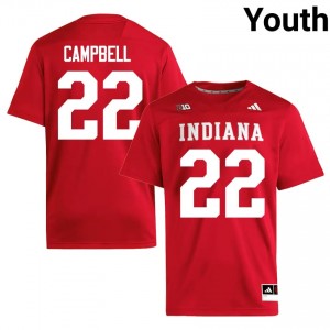 #22 Jayreon Campbell IU Hoosiers Crimson Jersey | Classic Swen Youth Player Football Gear 93386929