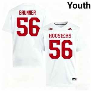 Joe Brunner #56 Indiana Jersey | Gameday White College Football Youth Stitched 25077381