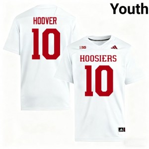 White Josh Hoover #10 Hoosiers Jersey | Youth High School Football Licensed Stitched 81131839