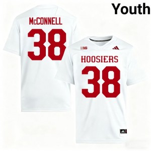 #38 Kaden McConnell Indiana Hoosiers White Jersey | Alumni Stitched Youth Player Football Gear 99205852