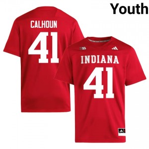 Keishaun Calhoun #41 Indiana Hoosiers Jersey | Exclusive Crimson College Football Youth Swen 14898605