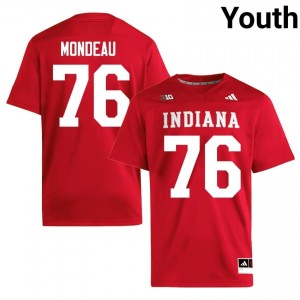 Crimson Kenton Mondeau #76 Indiana Hoosiers Jersey | Youth High School Football Fresh Swen 53821192