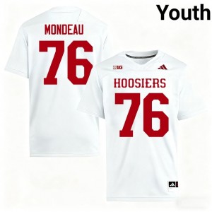 #76 Kenton Mondeau Indiana White Jersey | Alumni Stitched Youth Player Football Gear 18752284