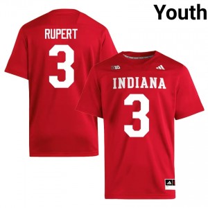 Crimson Kortez Rupert #3 IU Jersey | Youth High School Football Limited Swen 15956789