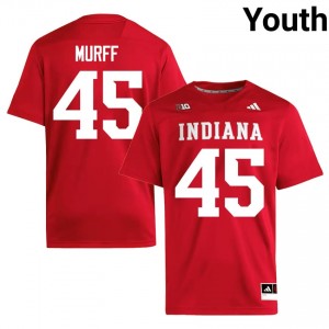 Durable Lincoln Murff #45 Indiana Hoosiers Crimson Jersey | Youth University Football Swen Fan Gear 45973882