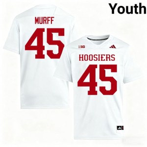 White Lincoln Murff #45 Indiana Jersey | Youth High School Football Moisture Wicking Stitched 36412220