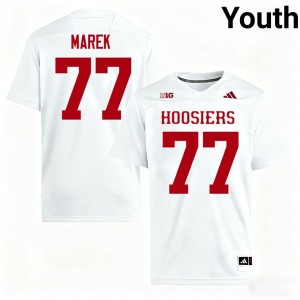 IU Hoosiers Matt Marek #77 White Jersey | Pro Cut Stitched NCAA Football Youth Apparel 82765423