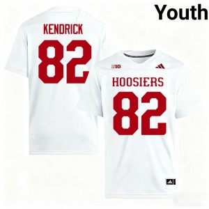 White Myles Kendrick #82 Hoosiers Jersey | Youth High School Football Licensed Stitched 85841955