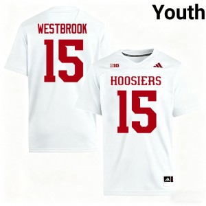 Nick Westbrook #15 IU Hoosiers Jersey | Iconic White College Football Youth Stitched 95642046