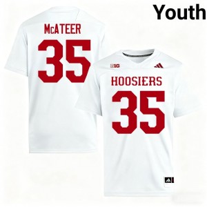 Indiana Paddy McAteer #35 White Jersey | Genuine Stitched NCAA Football Youth Apparel 21788860