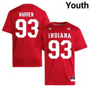 Quinn Warren #93 IU Jersey | Pro-Grade Crimson College Football Youth Swen 10830399