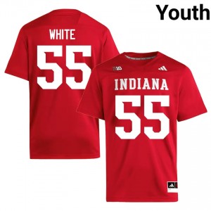 Rodney White #55 IU Hoosiers Jersey | Pro-Grade Crimson College Football Youth Swen 94927491