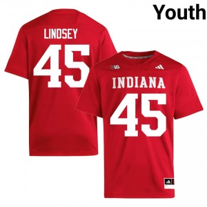Crimson Sam Lindsey #45 IU Hoosiers Jersey | Youth High School Football Limited Swen 92424709