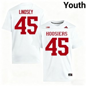 #45 Sam Lindsey Hoosiers White Jersey | Authentic Stitched Youth Player Football Gear 71345240