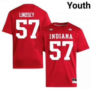 Crimson Sam Lindsey #57 IU Jersey | Youth High School Football Limited Swen 18693588
