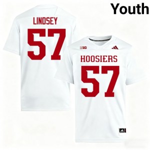 #57 Sam Lindsey IU Hoosiers White Jersey | Authentic Stitched Youth Player Football Gear 59117742