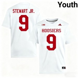 IU Hoosiers Seaonta Stewart Jr. #9 White Jersey | Pro Cut Stitched NCAA Football Youth Apparel 77008344