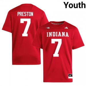 Indiana Hoosiers Shazz Preston #7 Crimson Jersey | Premium Swen NCAA Football Youth Apparel 88579097
